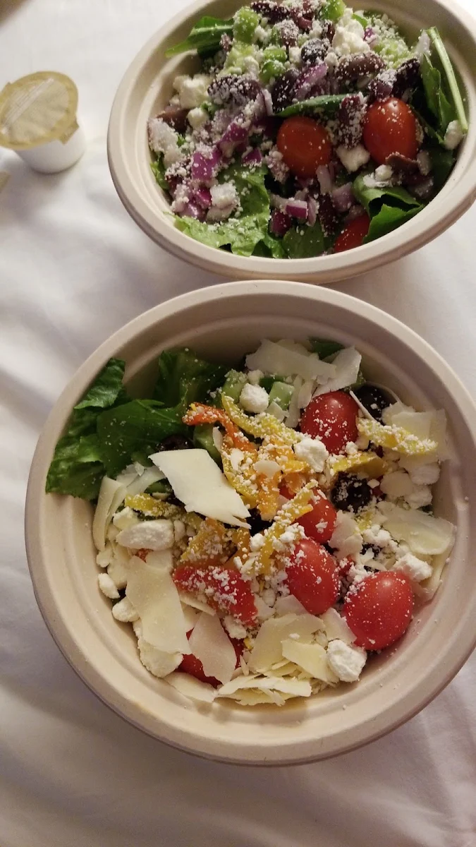 Mediterranean Salad with Parmesan Cheese
