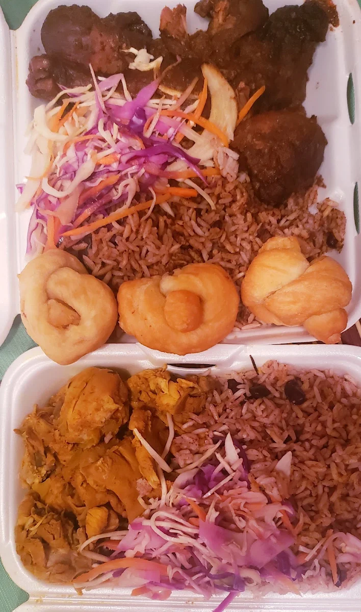 Top Jerk Chicken Below Curry Chickeb