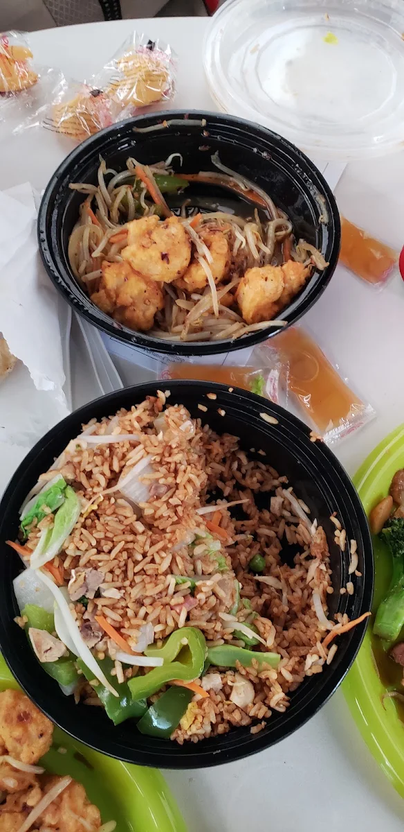Hot and Spicey Shrimp and Jiang's Special Fried Rice