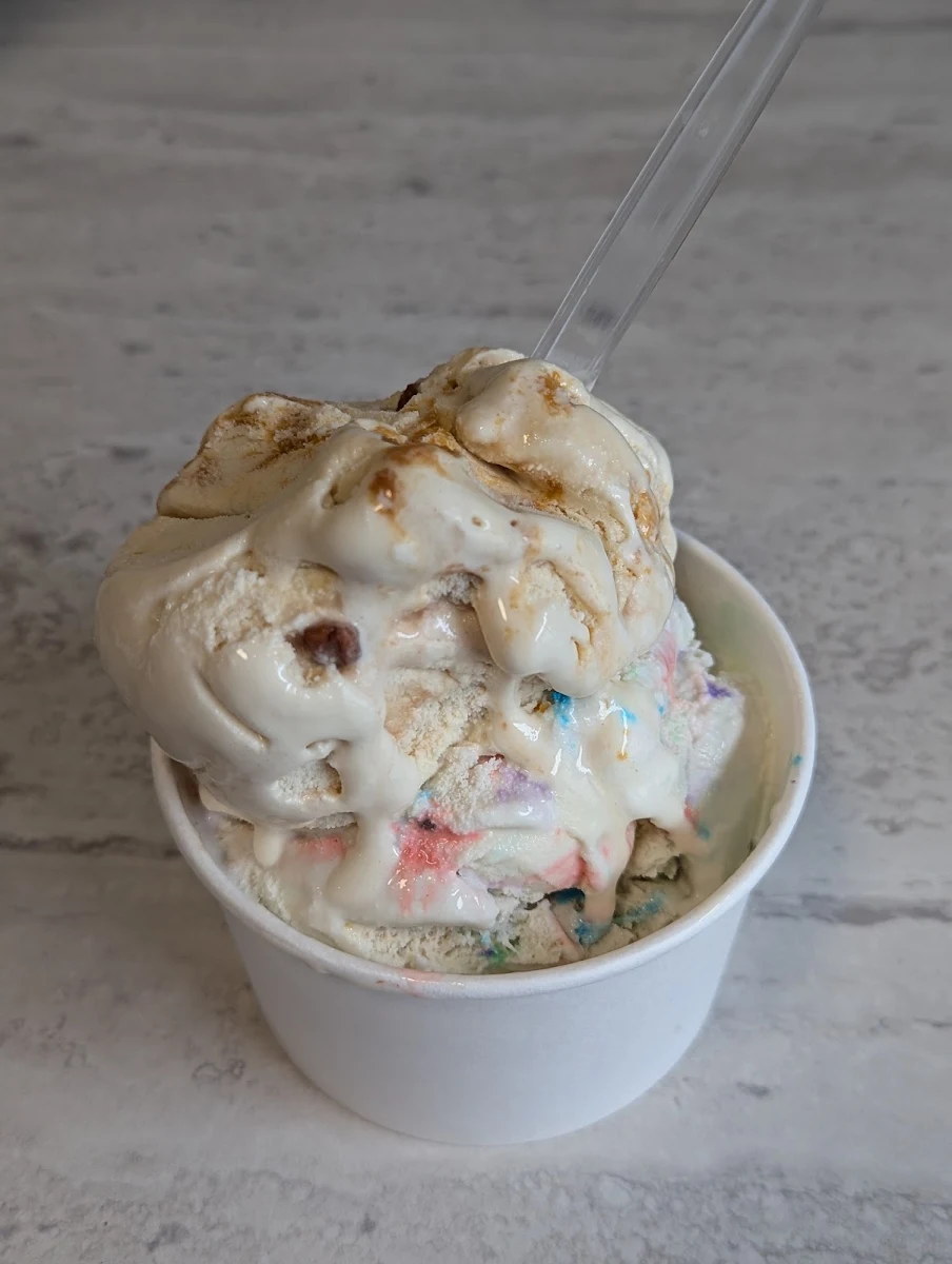 Pralines & Cream with Birthday Cake Ice Cream