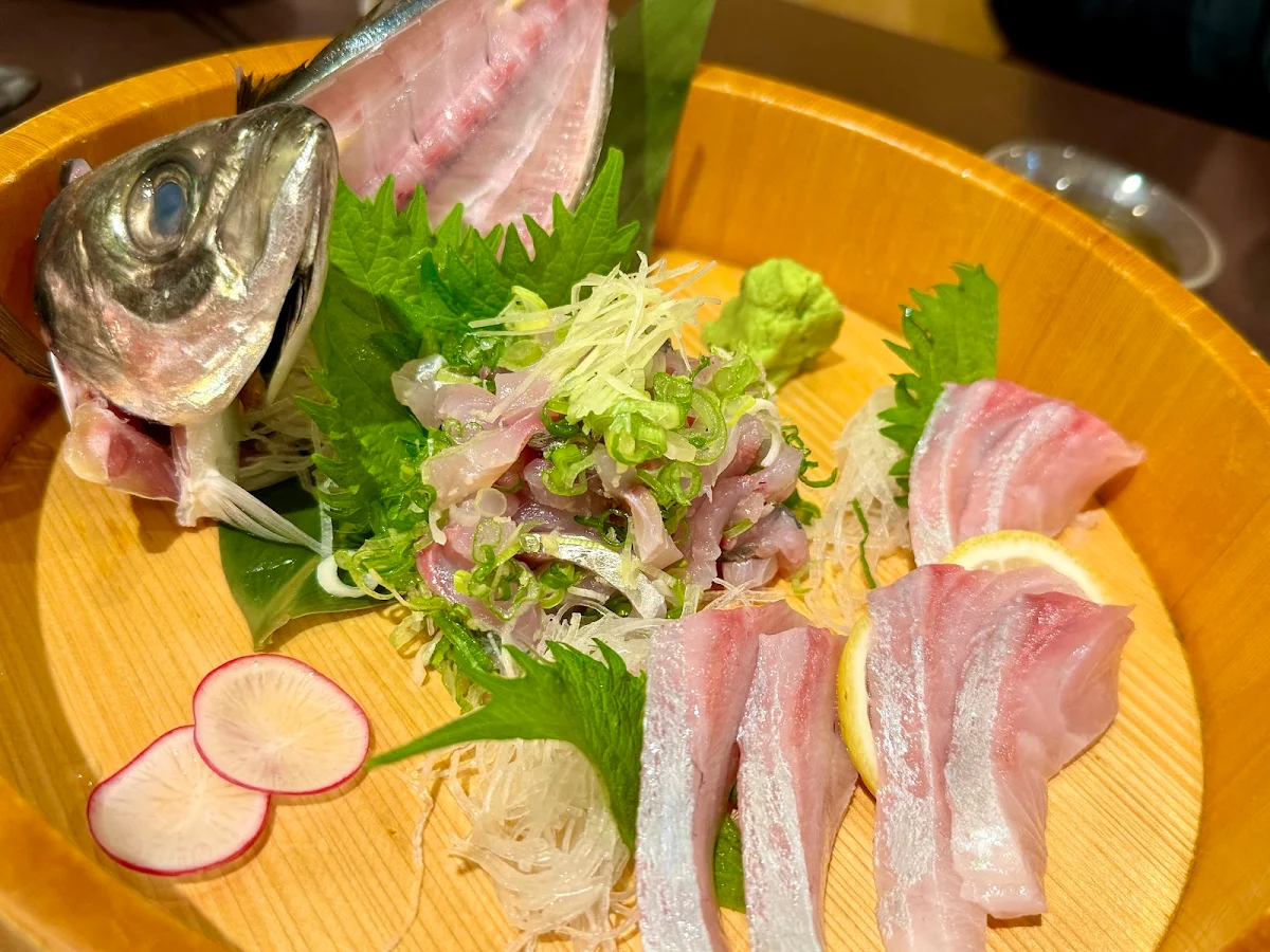 Kampachi and Aji Sashimi Platter