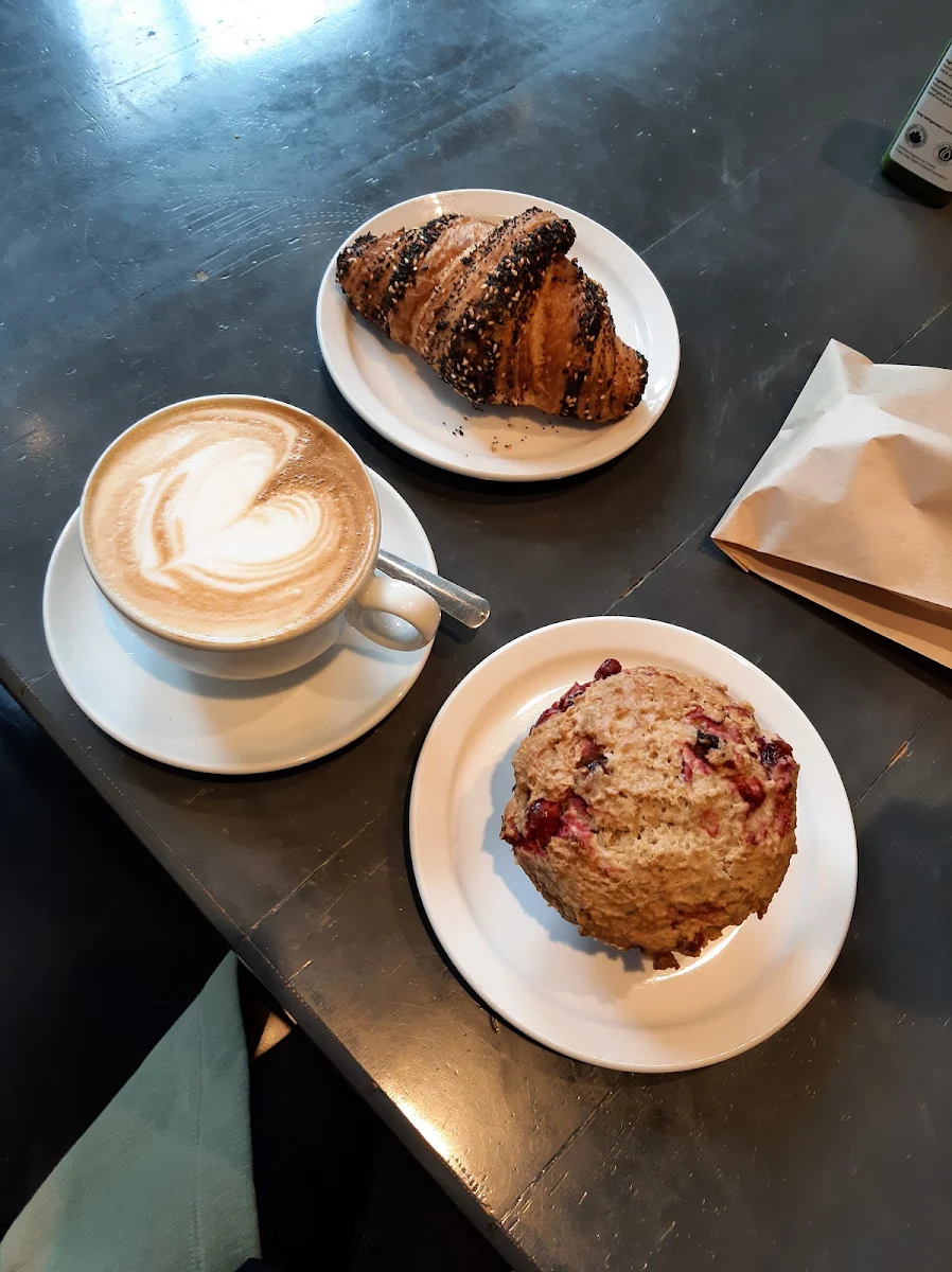 Ham Cheese Crossaint Latte Cranberry Muffin