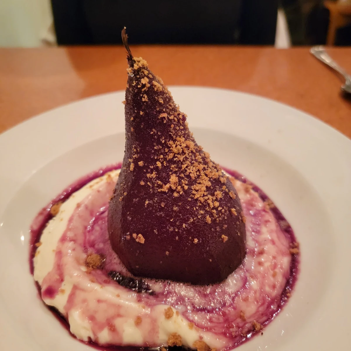 Poached Pear in Red Wine