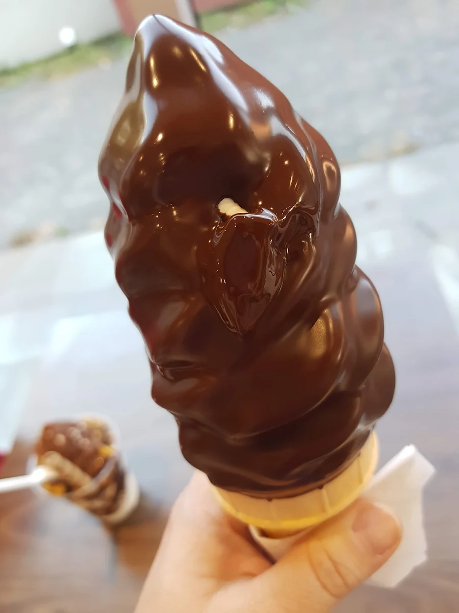 Softserve Cone with Chocolate Dipping Sauce