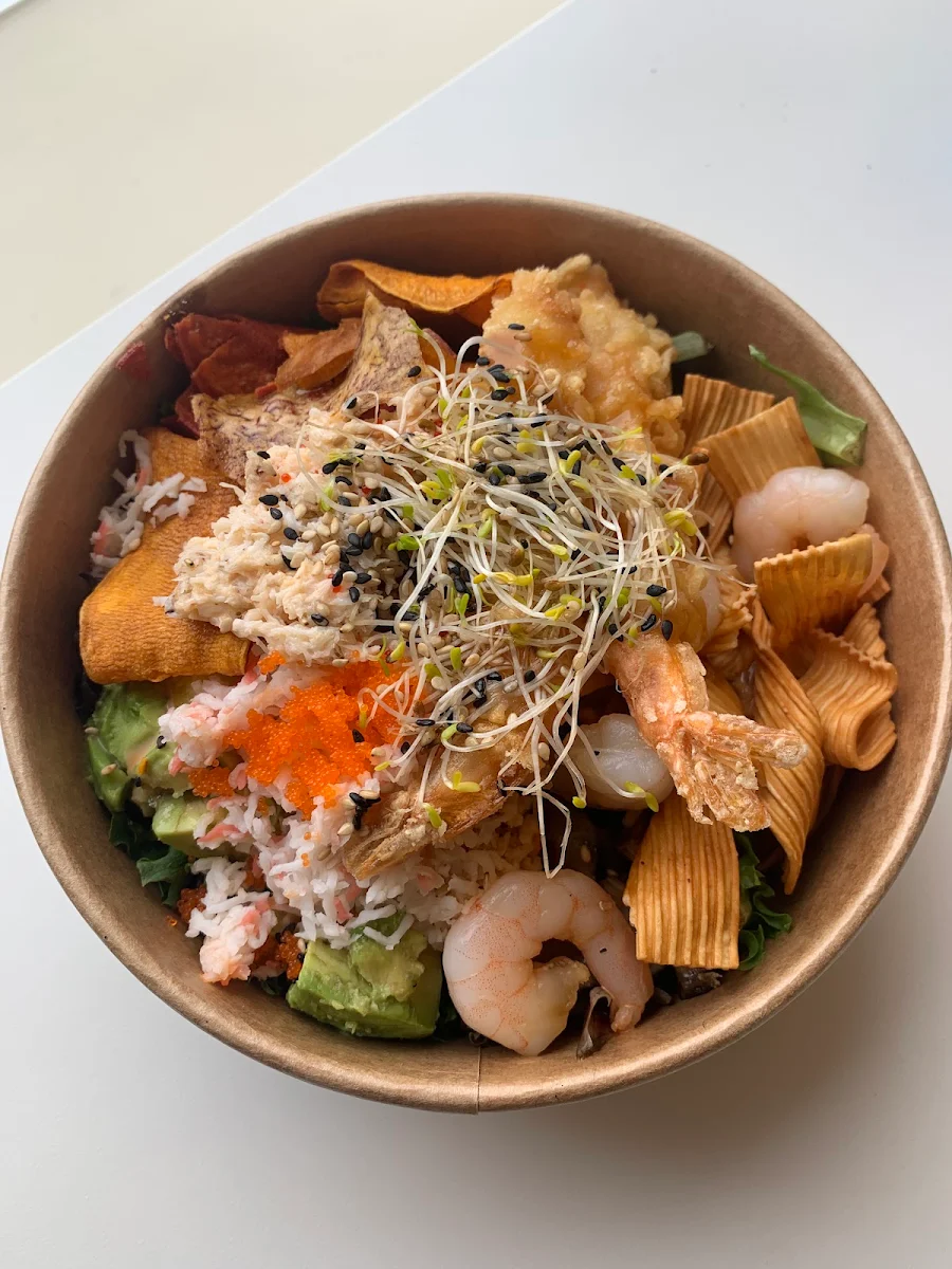 Chef Poke Saumon Épicé Patate Douce Frite