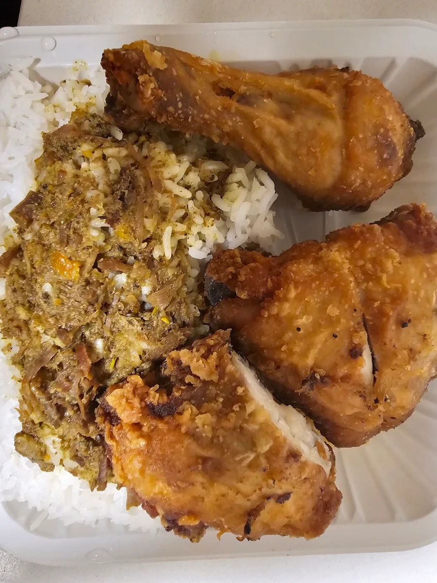 Fried Chicken with White Rice