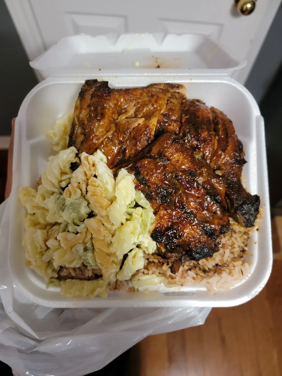 Jerk Chicken Dinner with Pasta Salad