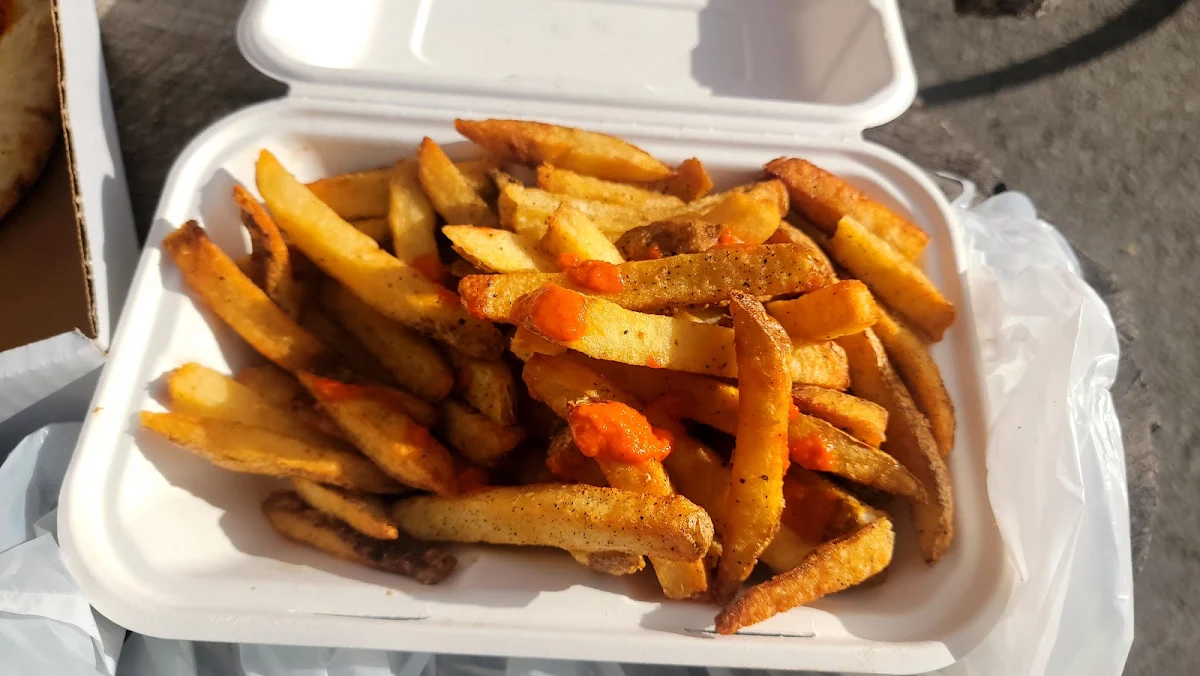 Large Fries with Home Made Hot Sauce
