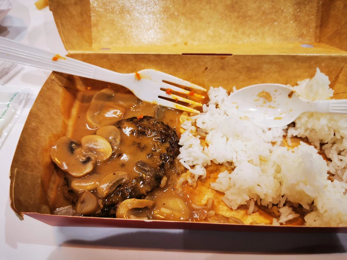 Burger Steak with Rice