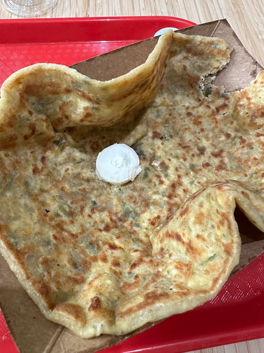 Paneer Parantha with Butter