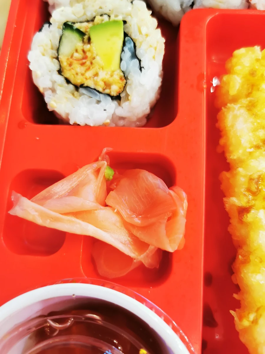 Sukiyaki Beef with Shrimp Tempura and California Rolls