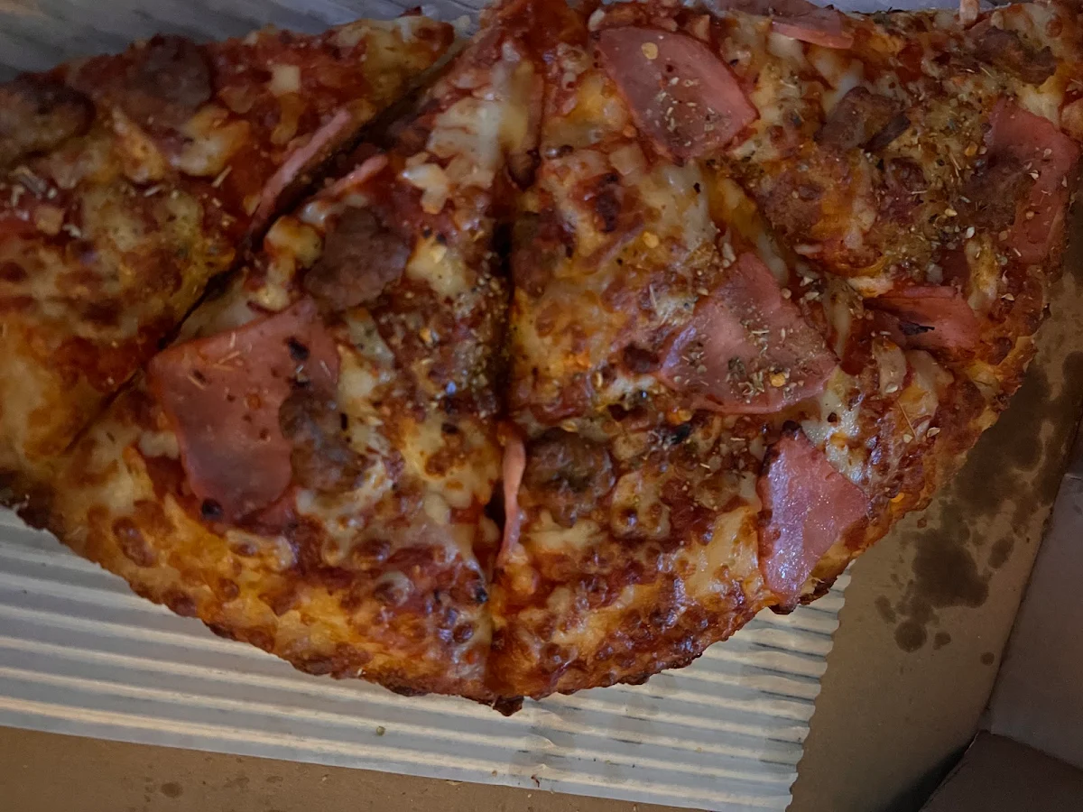 Three Meat Pizza