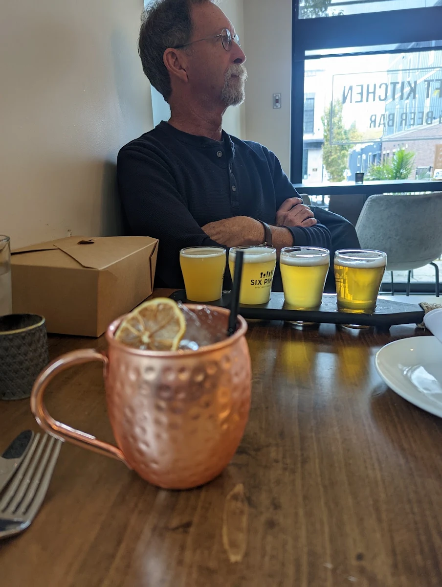 Flight of Craft Beers and a Fall Mule