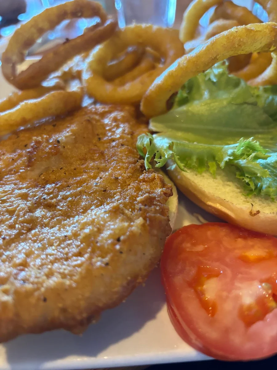 Chicken Burger and Fries