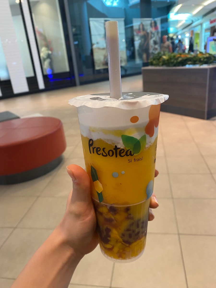 Red Bean Mango Bubble Tea