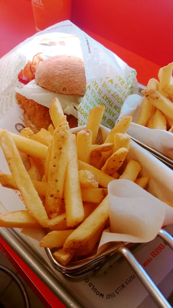 Chicken Burger and Fries