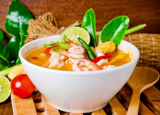 Tom Yum Rice Noodle Soup