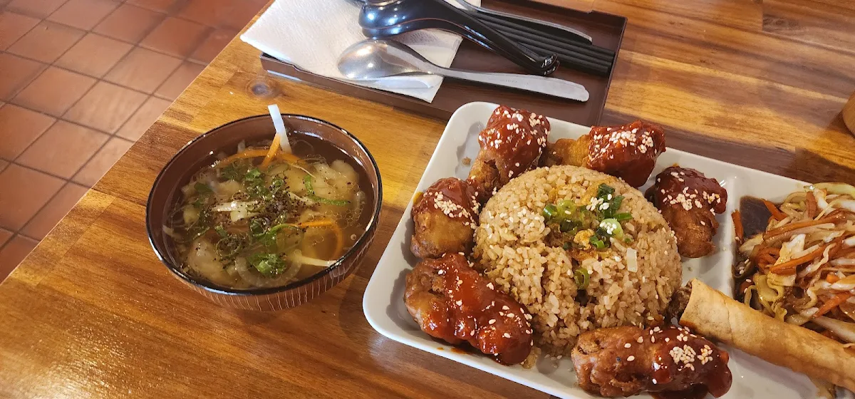 Korean Wings and Fried Rice
