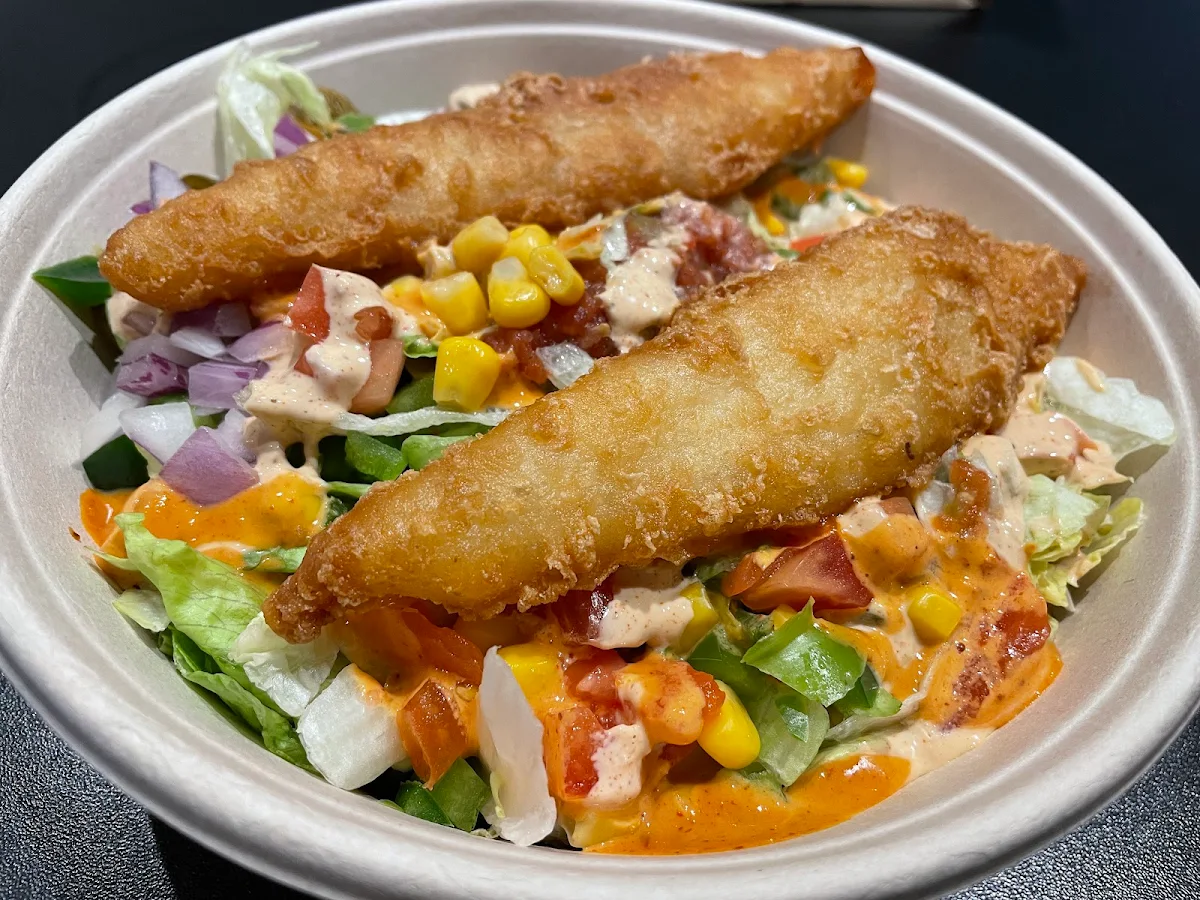 Fried Fish Burrito Bowl