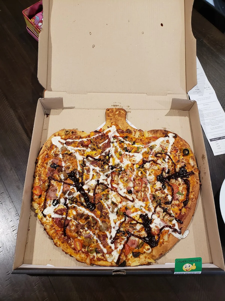 Pumpkin Shaped Pizza