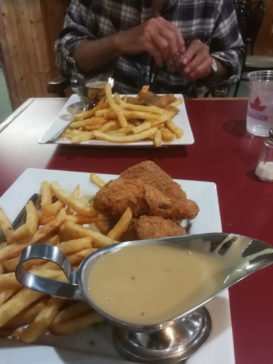 Chicken Fingers with Fries and Fried Chicken and Chips