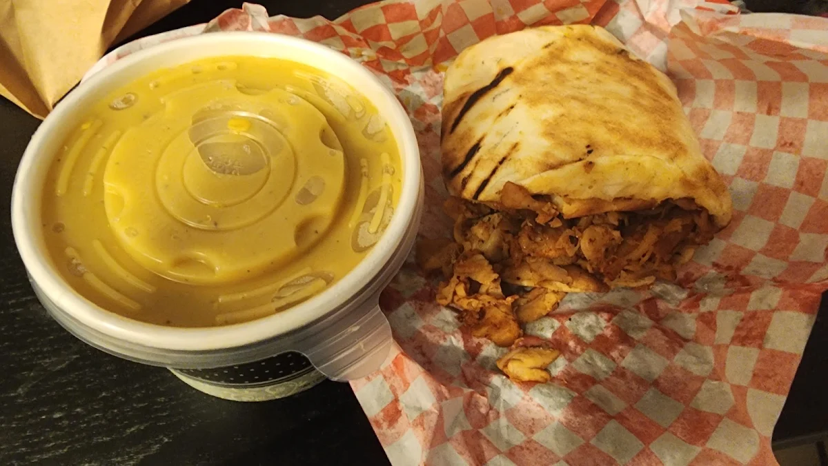 Beef Shawarma Sandwich and Garlic Potatoes