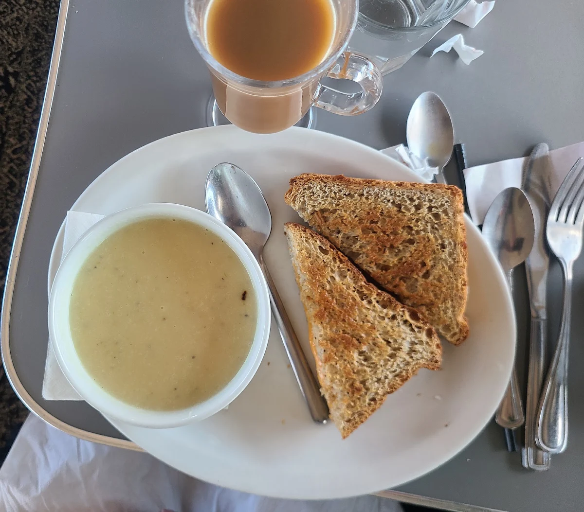 Grilled Cheese with Cauliflower Soup