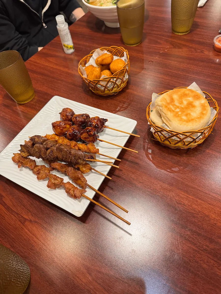 Lamb Skewer Wonton Soup BBQ Squid BBQ Chicken Heart