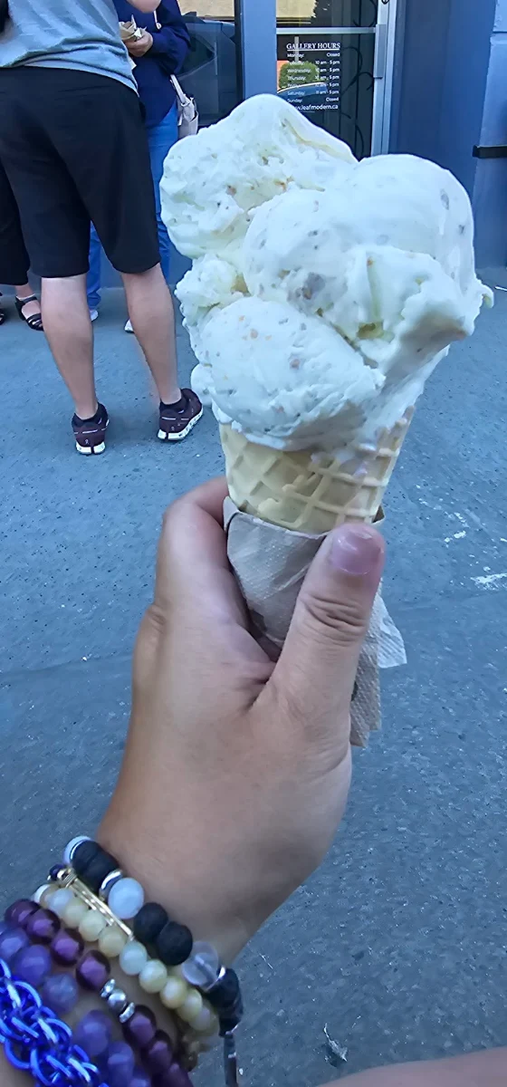 Oatmeal Cookie Dough Ice Cream Cone