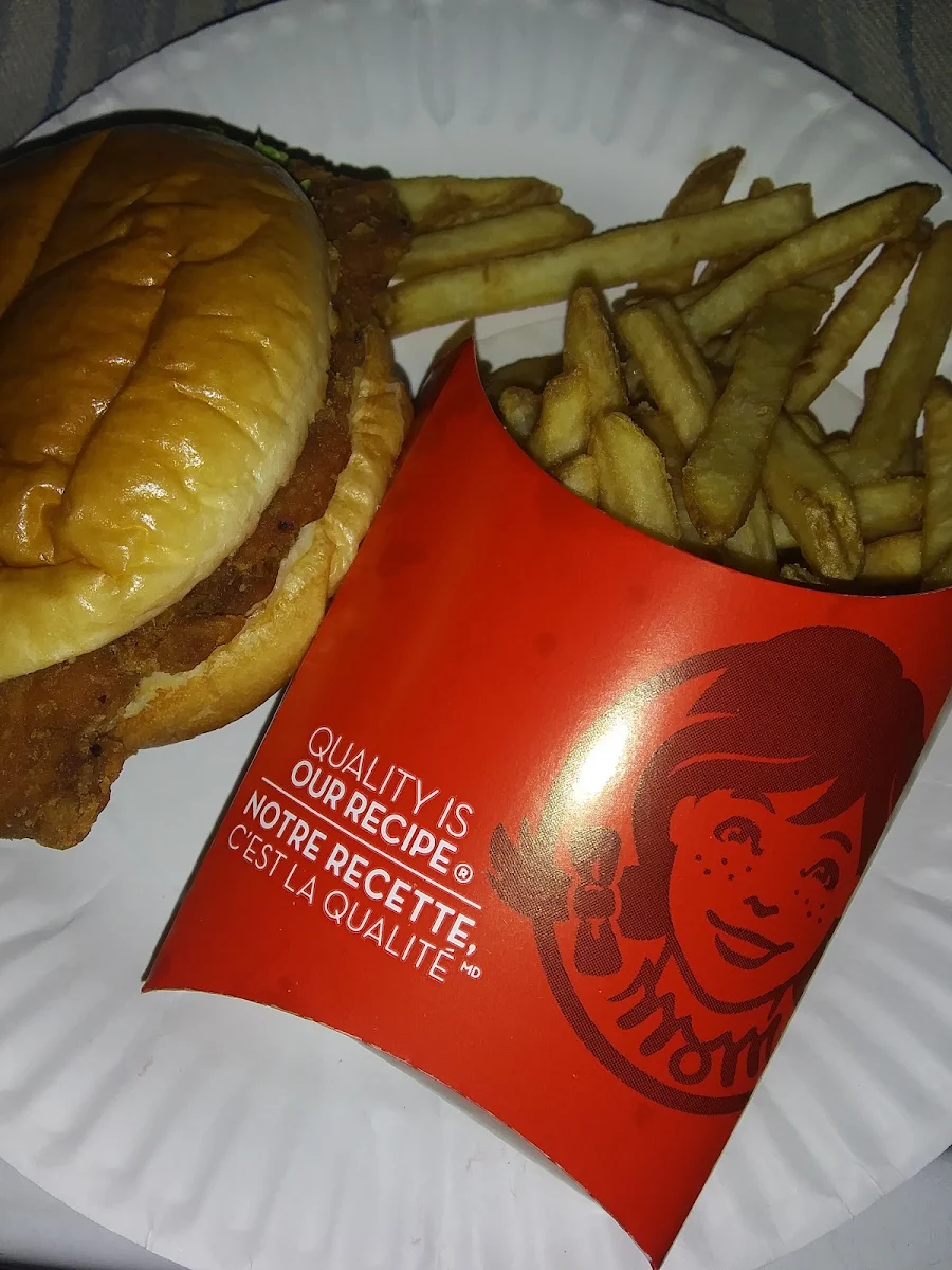 Spicy Chicken Sandwich and French Fries