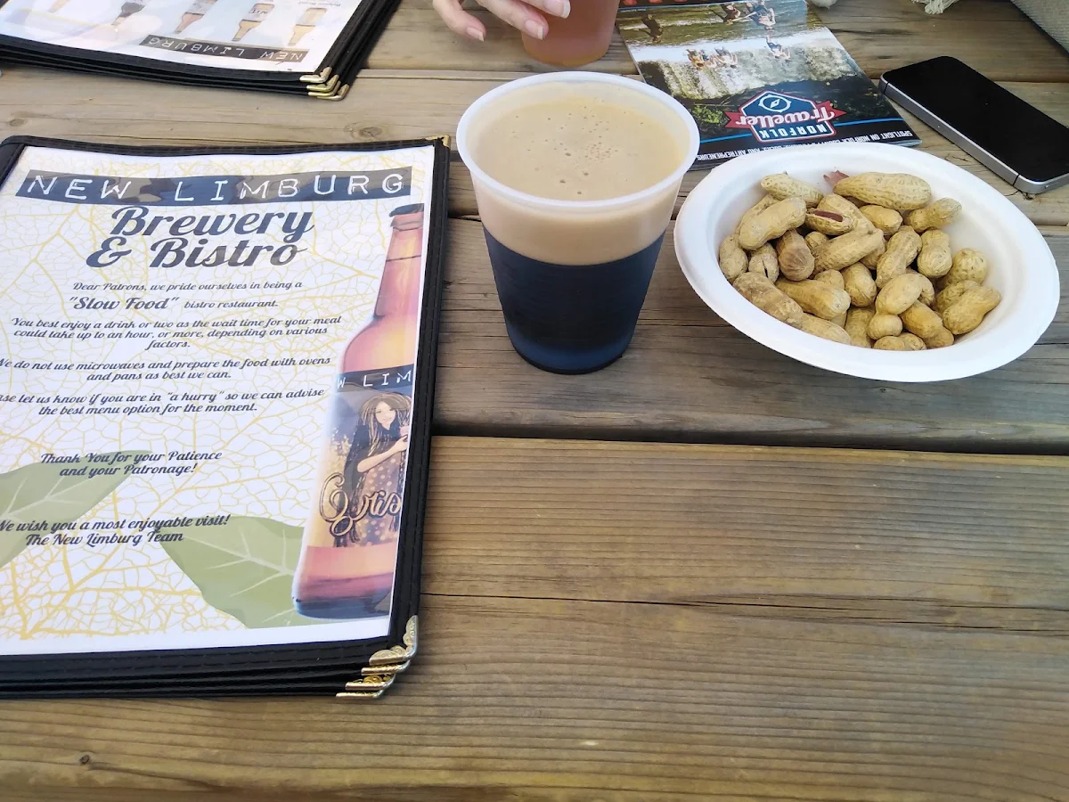 IPA Draft Beer and Roasted Peanuts in Shells