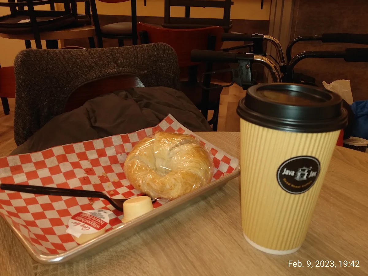 Butter Croissant with Brewed Decaf Coffee