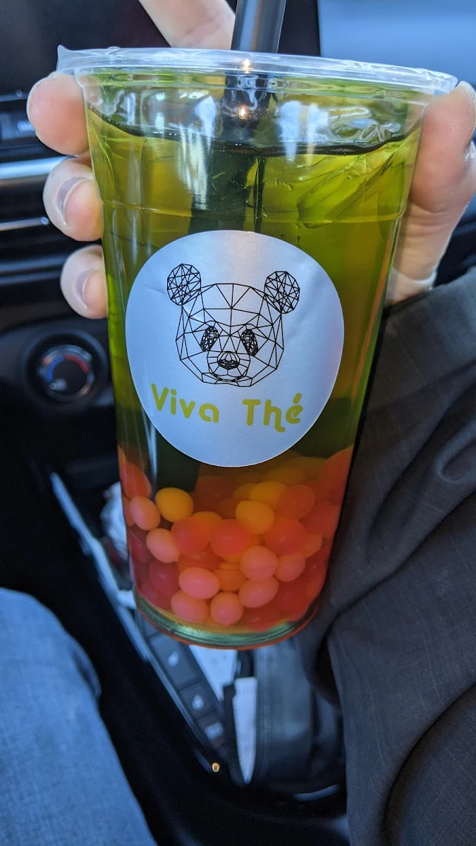 Thé Au Perles Sans Lait Kiwi Avec Perles Fraise Et Melon D'Eau