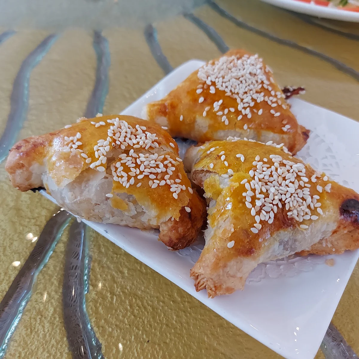 Baked BBQ Pork & Pine Seed Puff