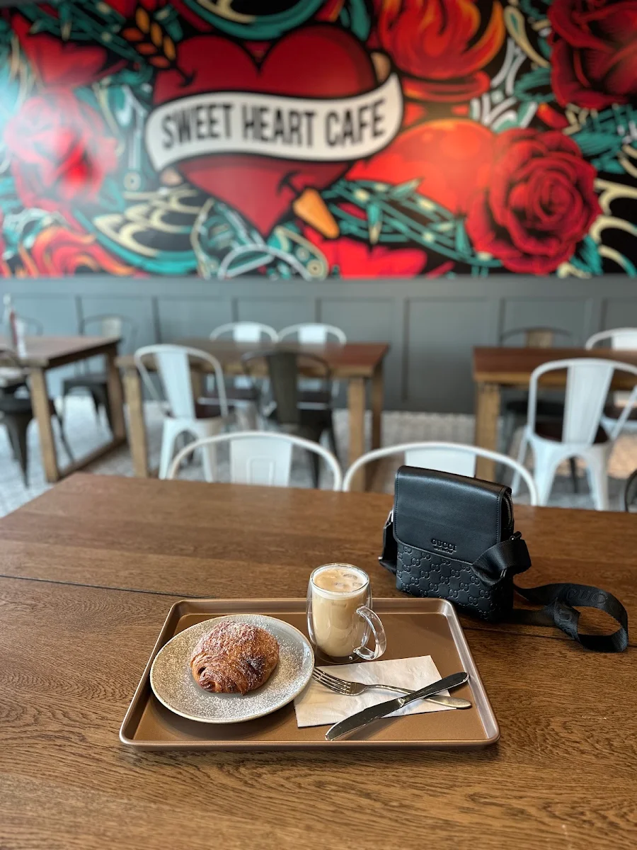 Chocolate Croissant with Latte Macchiato