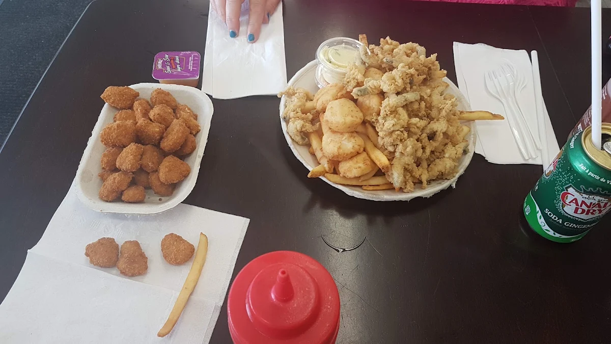 Seafood Platter and Popcorn Chicken