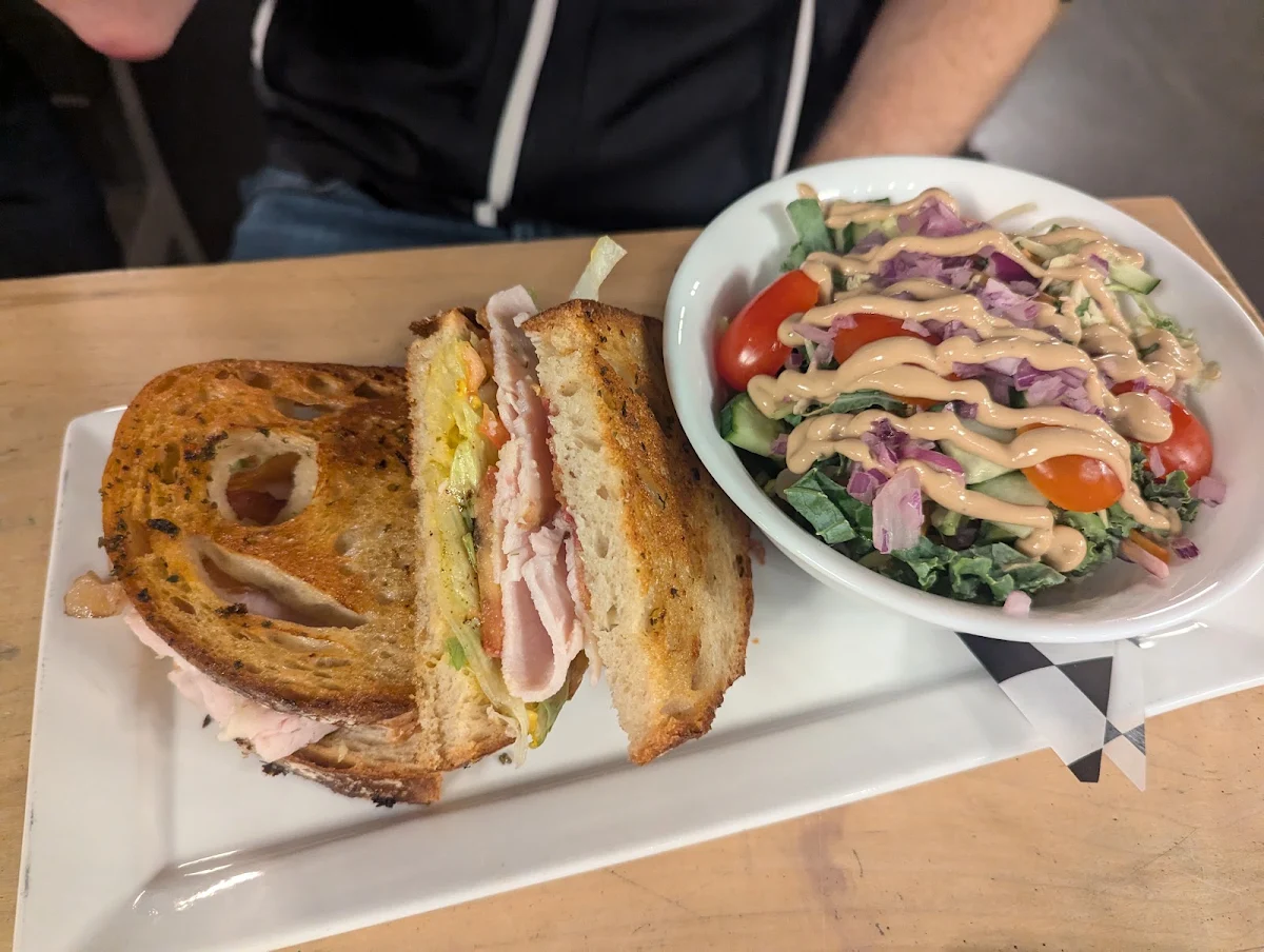Turkey Bacon Club and Salad