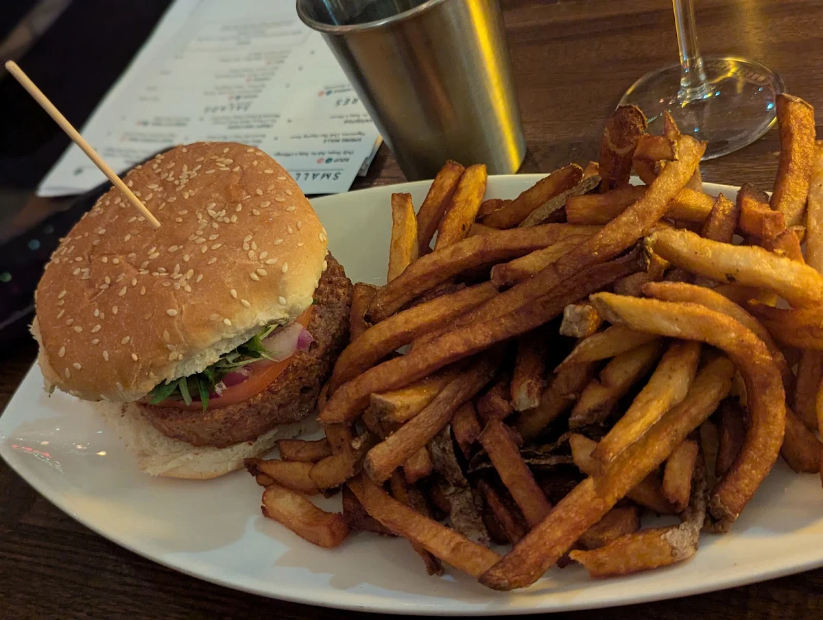Vegan Burger and Fries