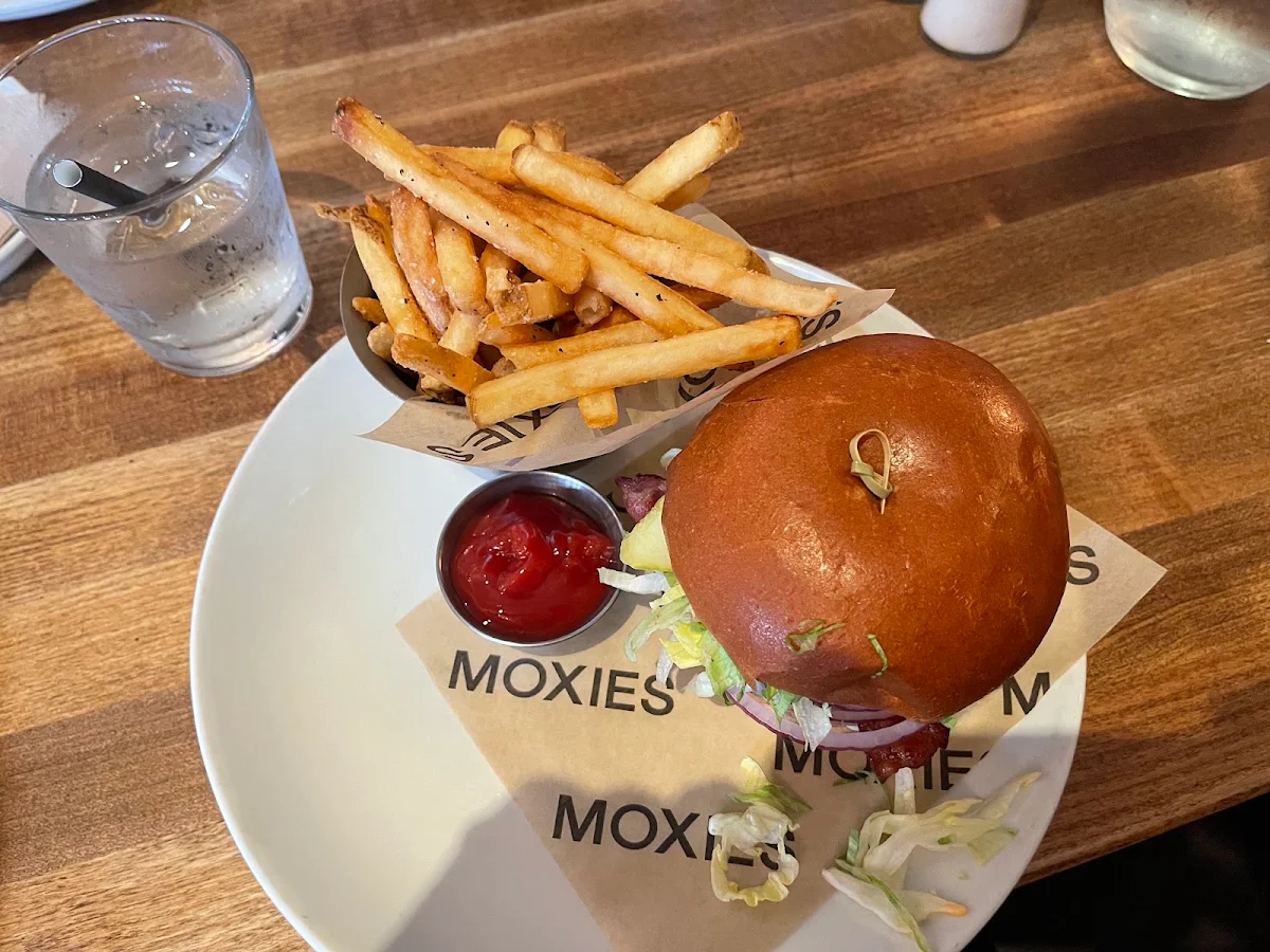Loaded Cheese Burger and Fries