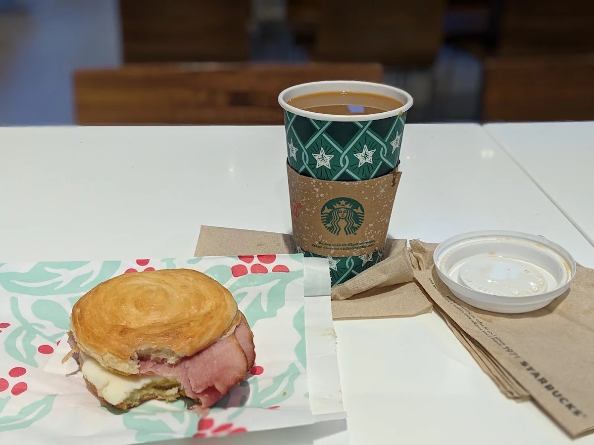 Breakfast Carved Ham and Cheese Croissant
