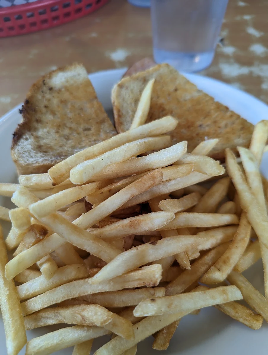 French Fries & Grilled Cheese with Ham