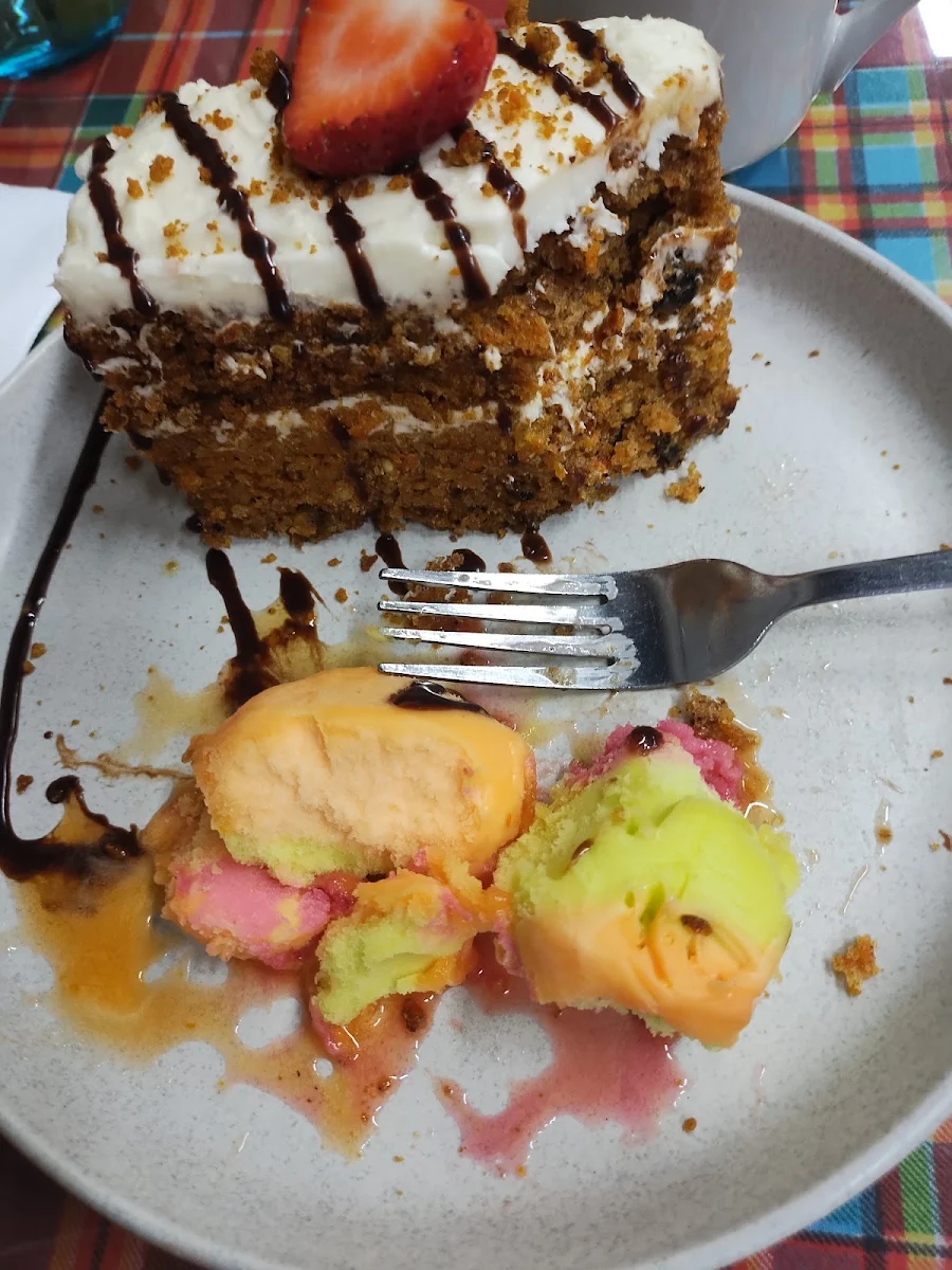 Carrot Cake and Ice Cream