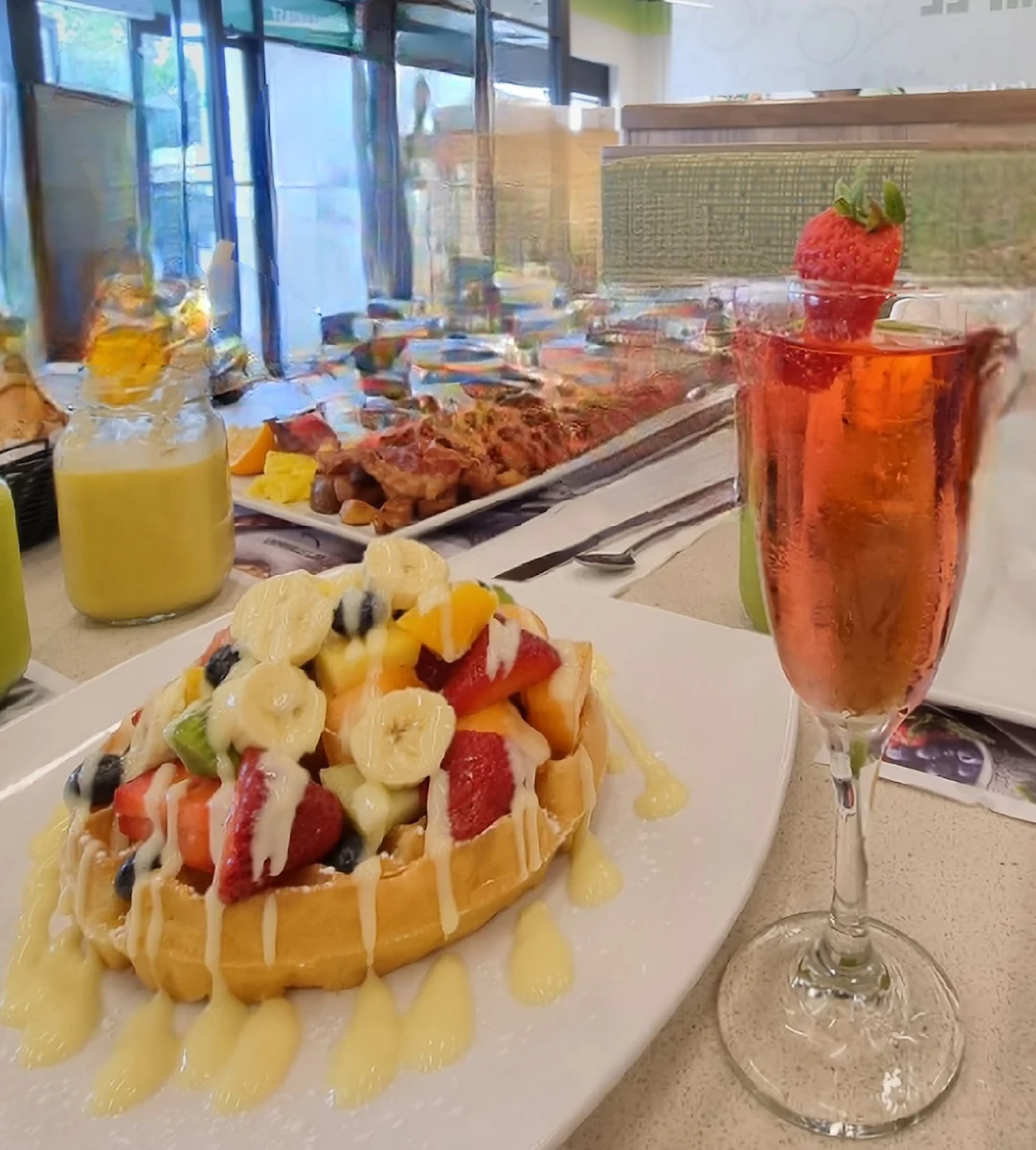 Waffles and Fresh Fruit