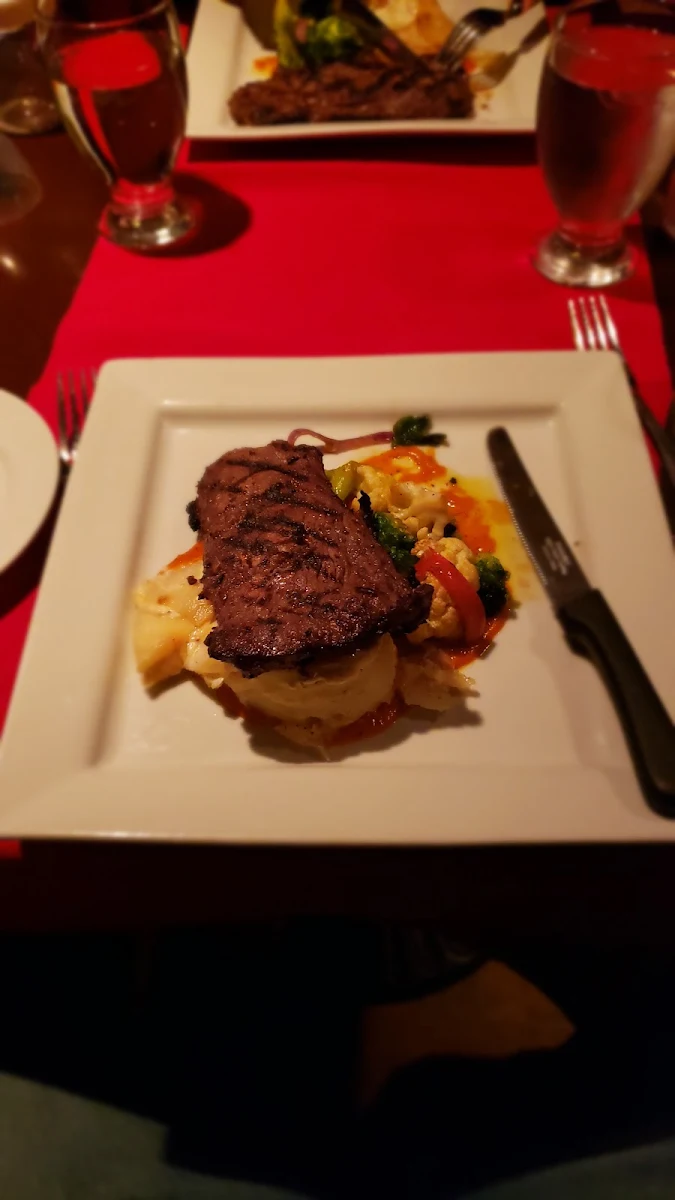 Flank Steak and Scallops with Mixed Vegetables