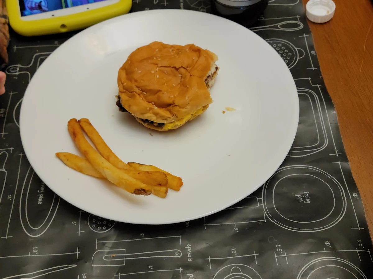 Cheese Burger and Fries