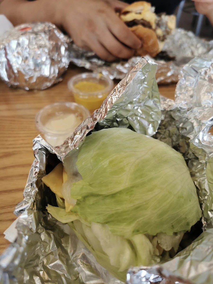Double Bacon Burger in a Lettuce Wrap
