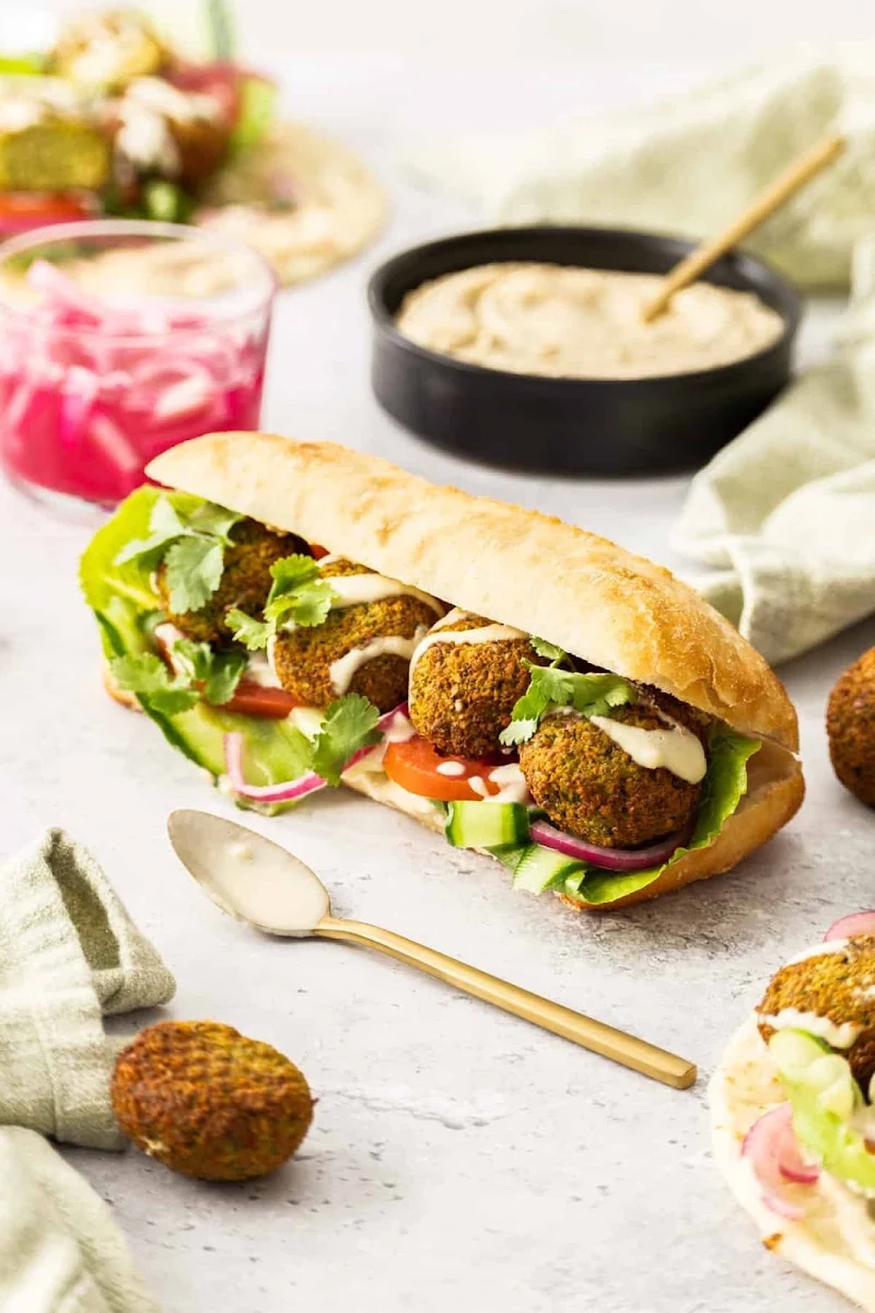 Falafel Sandwich Falafel Plate