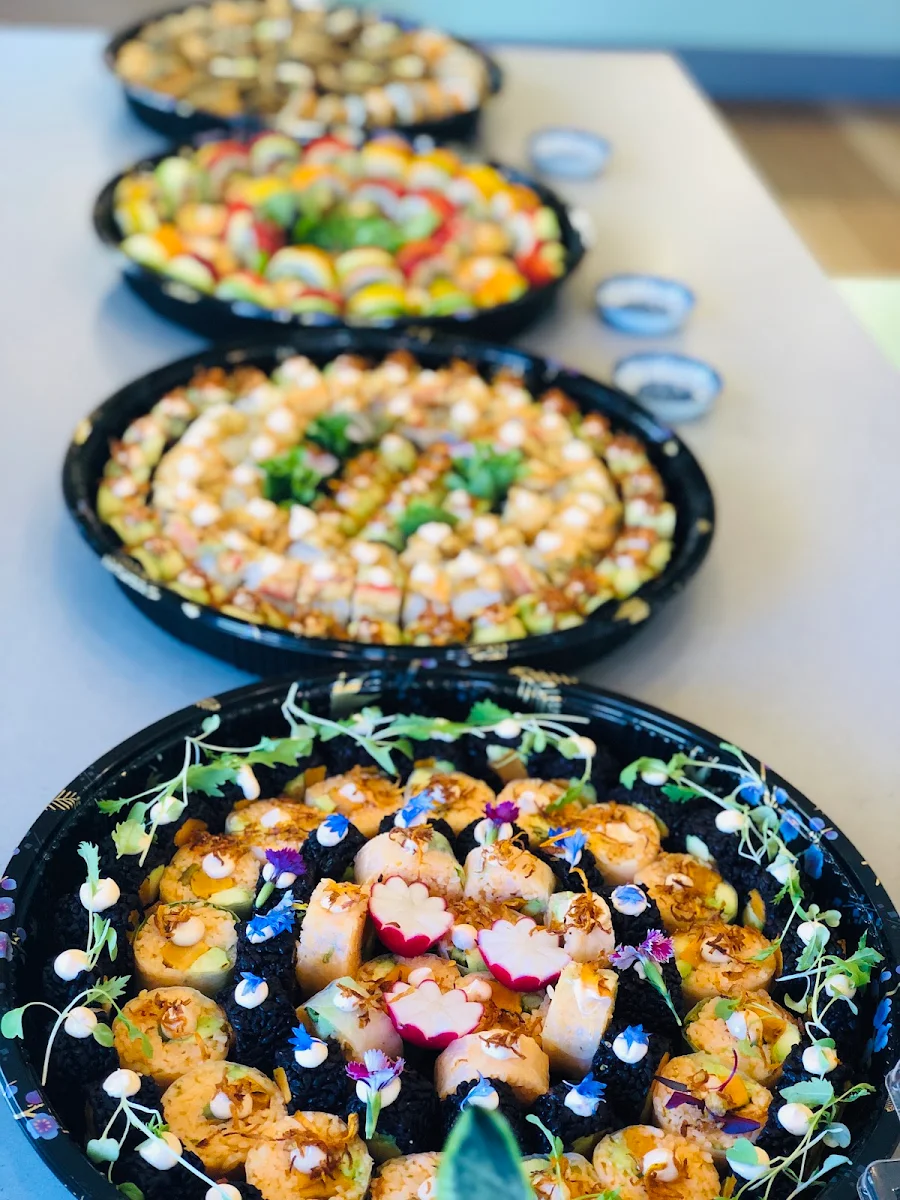 Pizza Sushi Aux Légumes Assortis Pizza Sushi