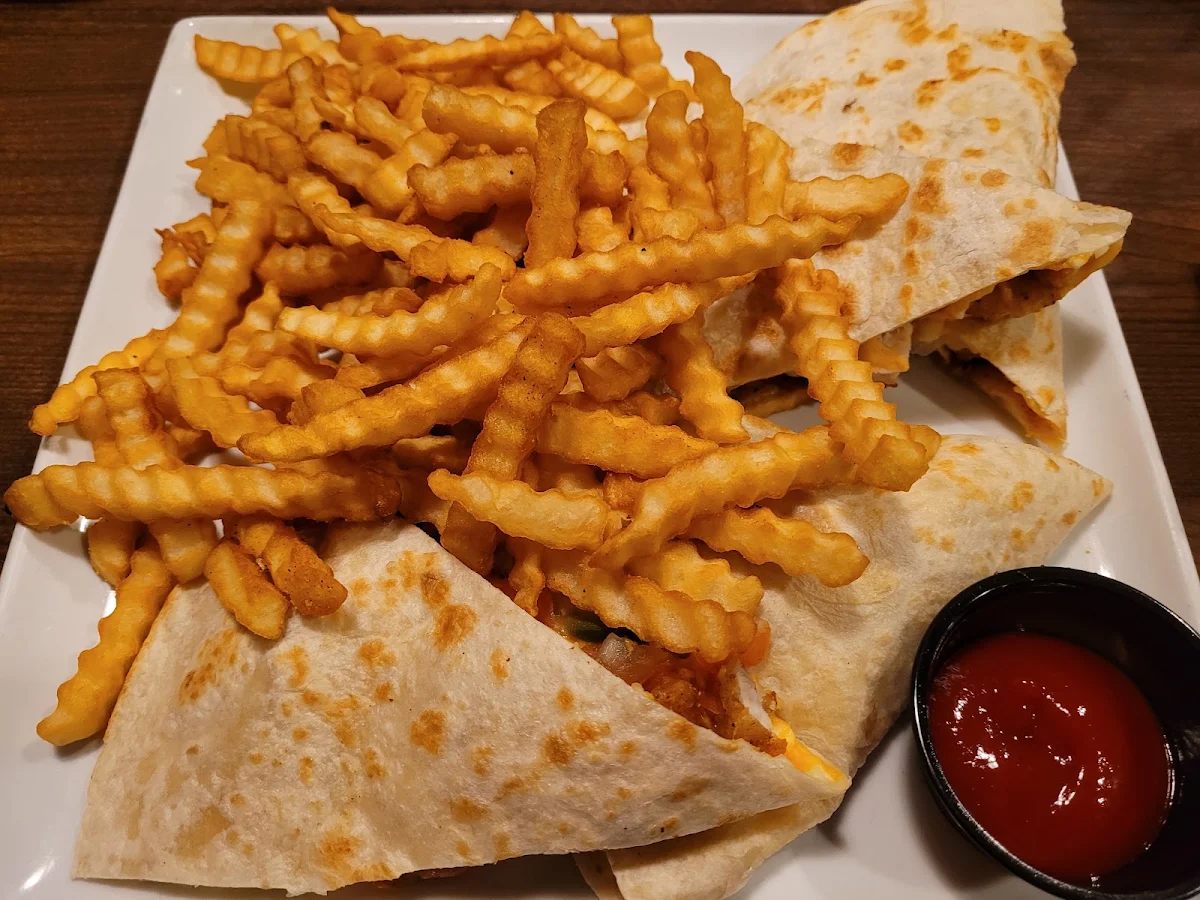Loaded Quesadilla with Fries