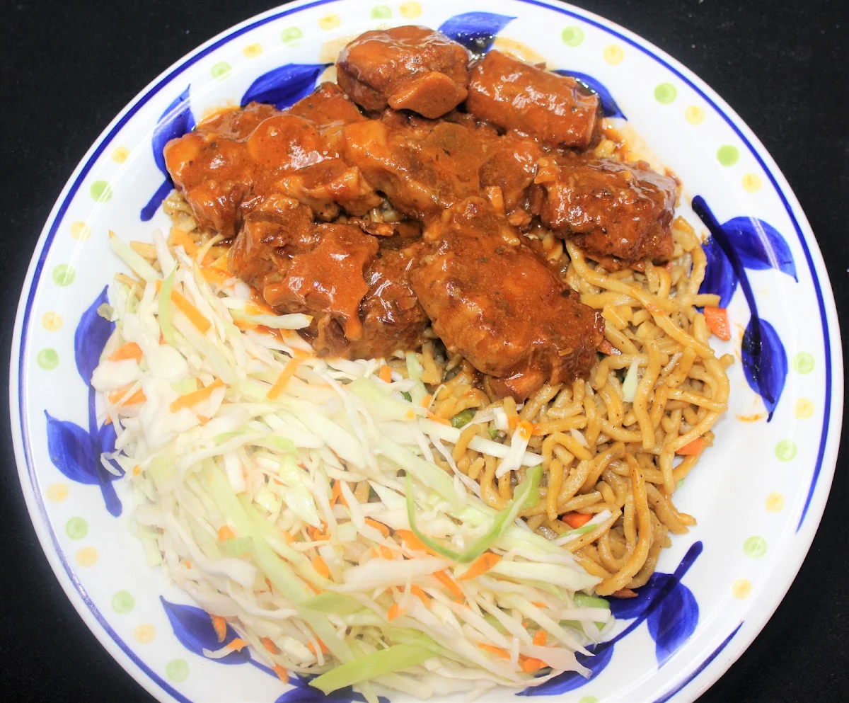 BBQ Chicken with Chow Mein